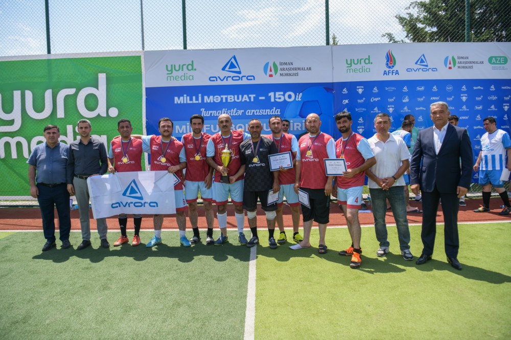 Jurnalistlər arasında keçirilən futbol çempionatının qalibi müəyyən olunub